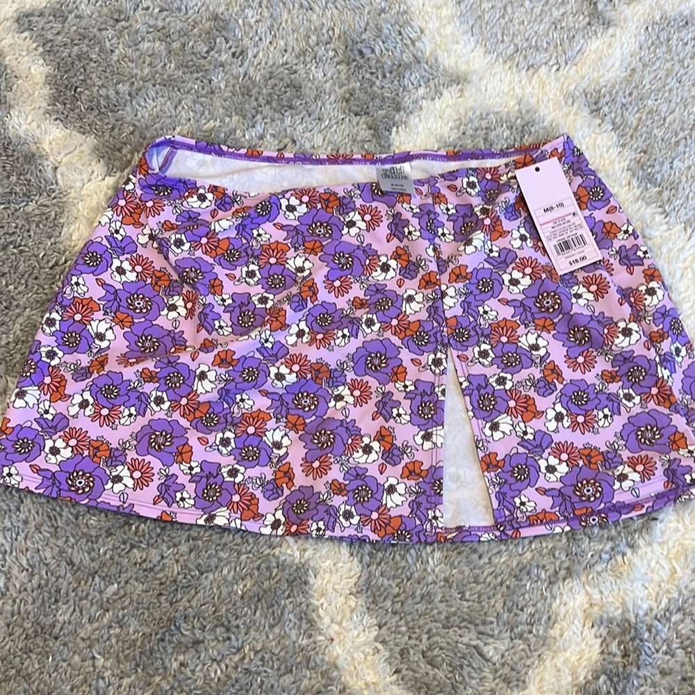 Wild Fable Floral Swimsuit Cover Skirt M (8-10)
